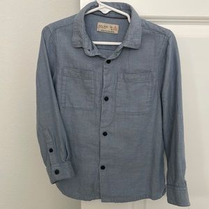 Zara button down Long sleeve shirt with two front pockets